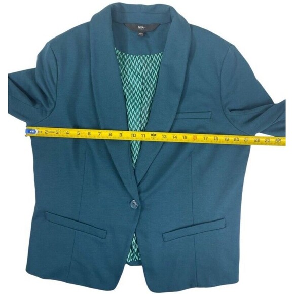 Mossimo Teal Knit Jersey Jacket Blazer Modern Day to Night Office Soft XXL - Picture 9 of 14